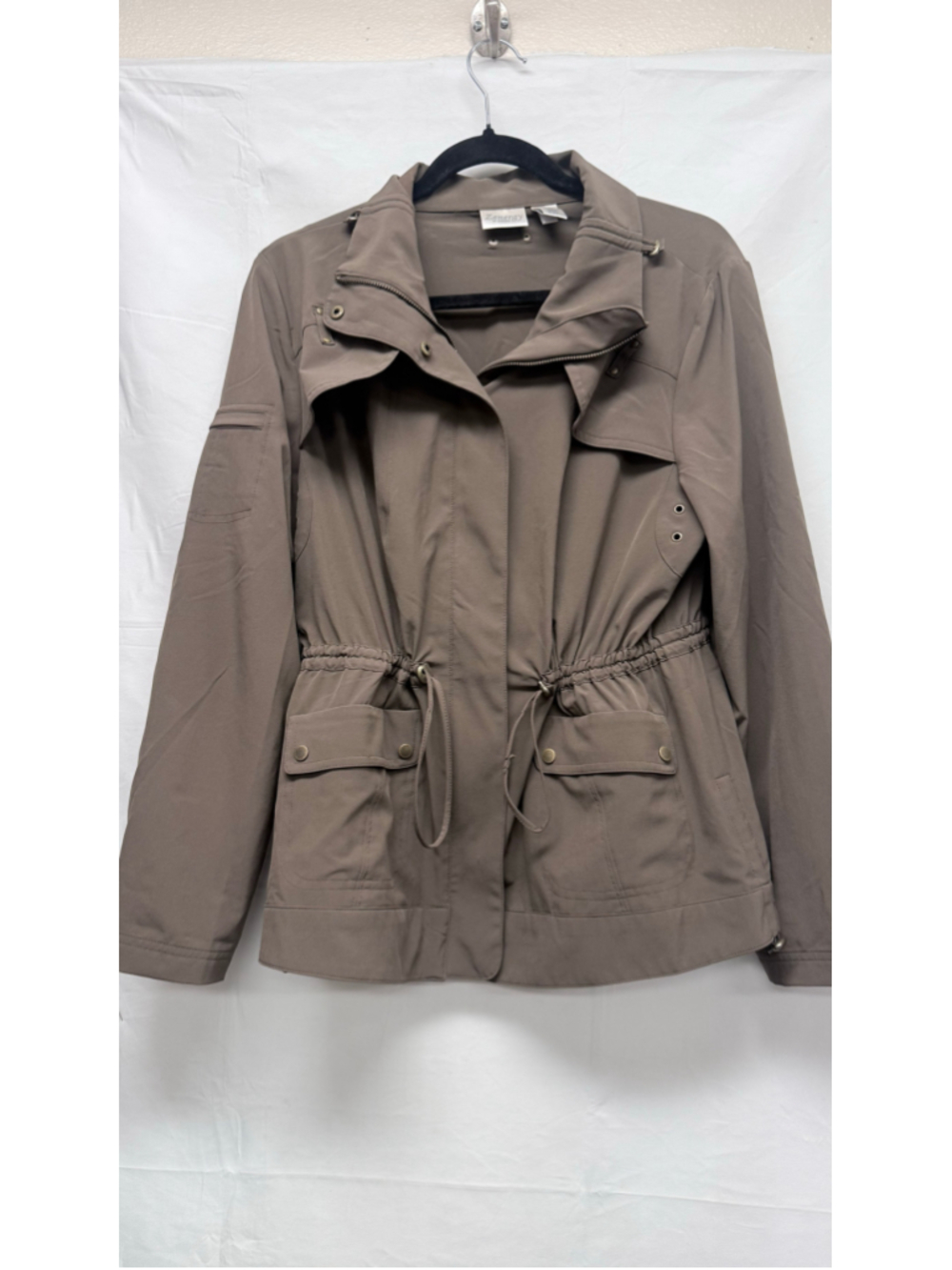 Women's Zenergy by Chico's Utility Jacket Taupe Size M